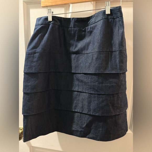 Larry Levine Dresses & Skirts - Larry Levine dark blue denim layered tiered skirt